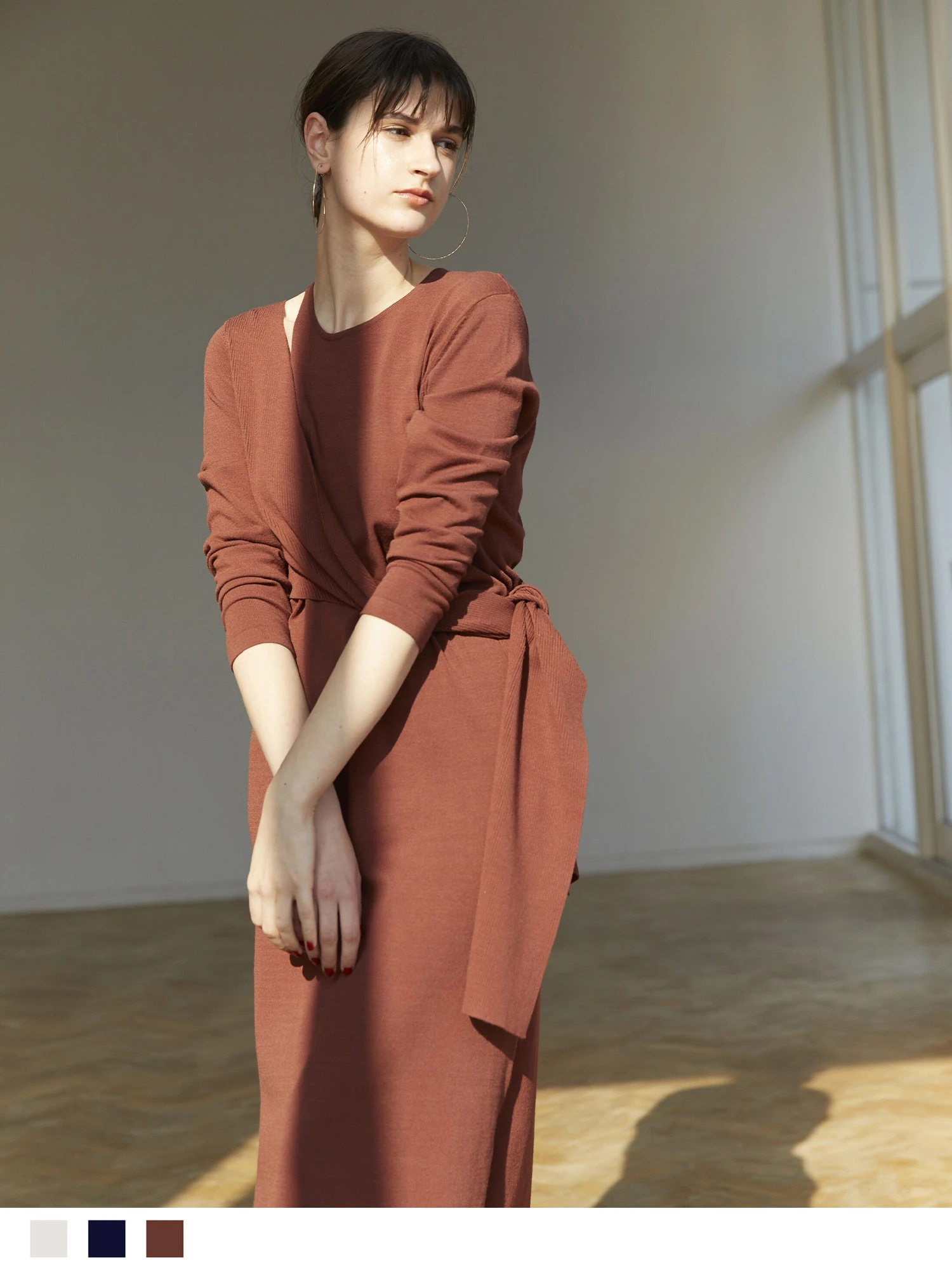 ワンショルダーレイヤーニットワンピース Brown Street ブラウンアンドストリート のワンピース ドレス通販 Brown Street Online