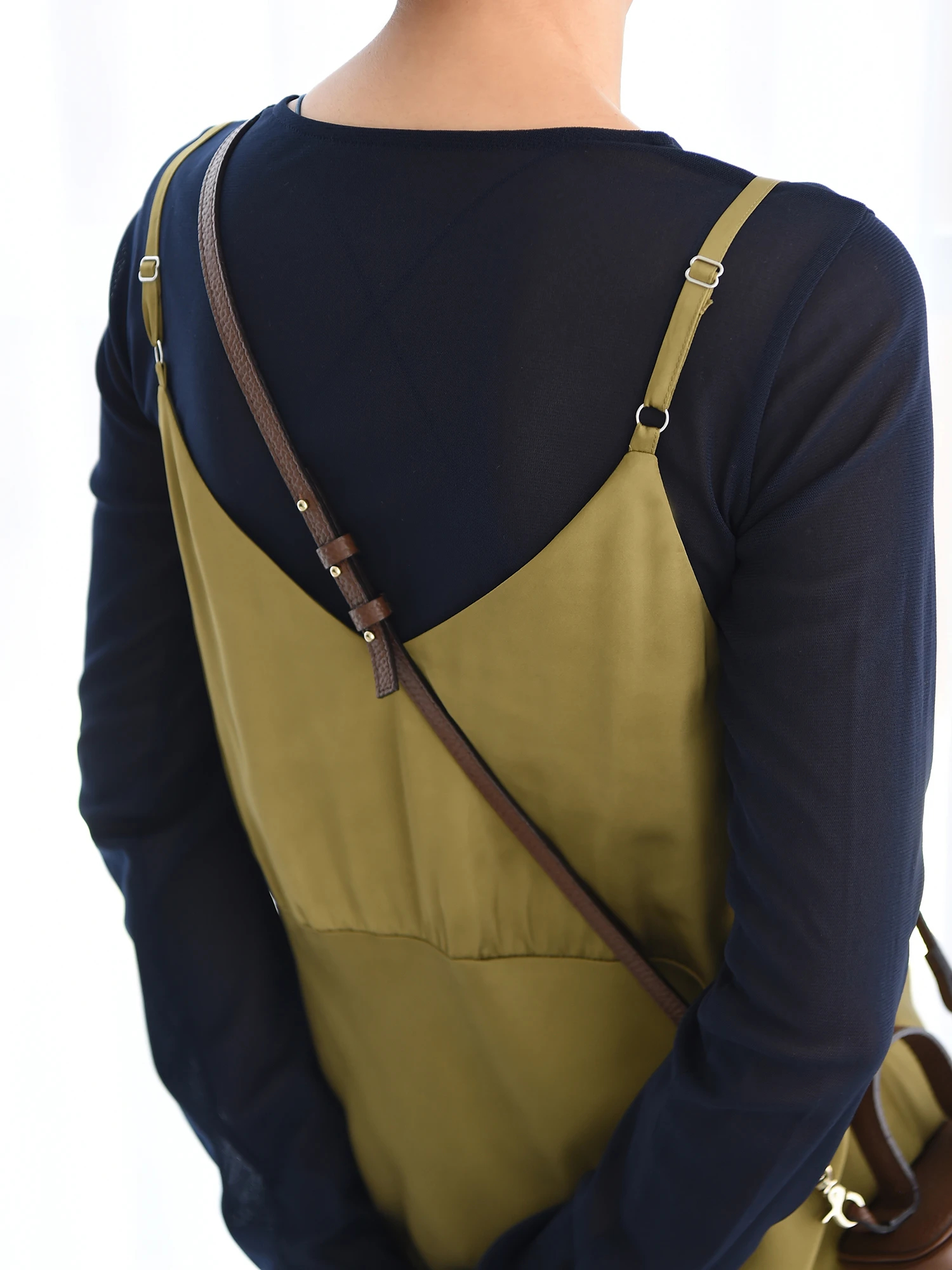 mai×Brown&Street]サテンミディキャミワンピース / Brown&Street