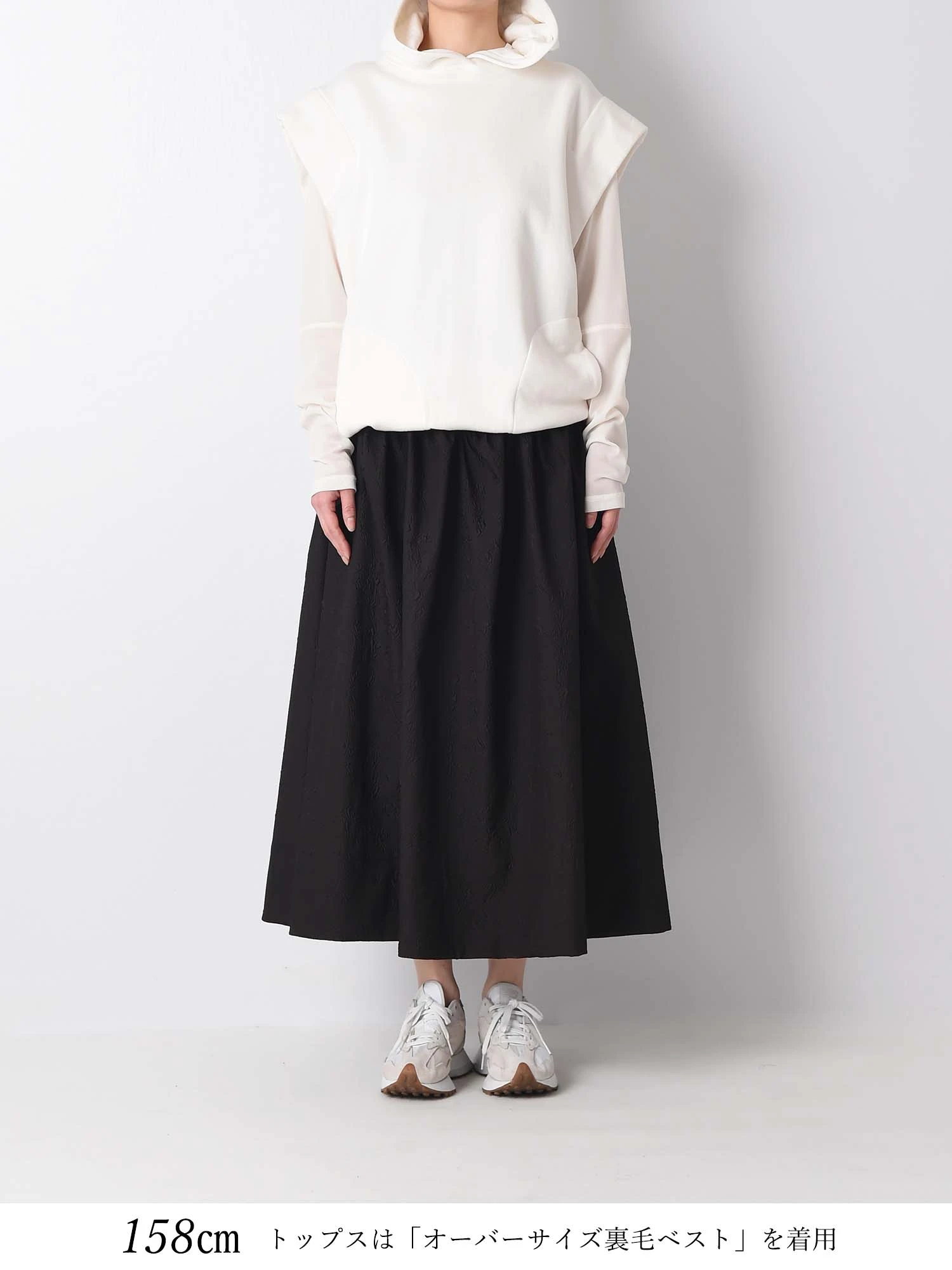 brown& street エンボスバブルスカート ブラック FREE