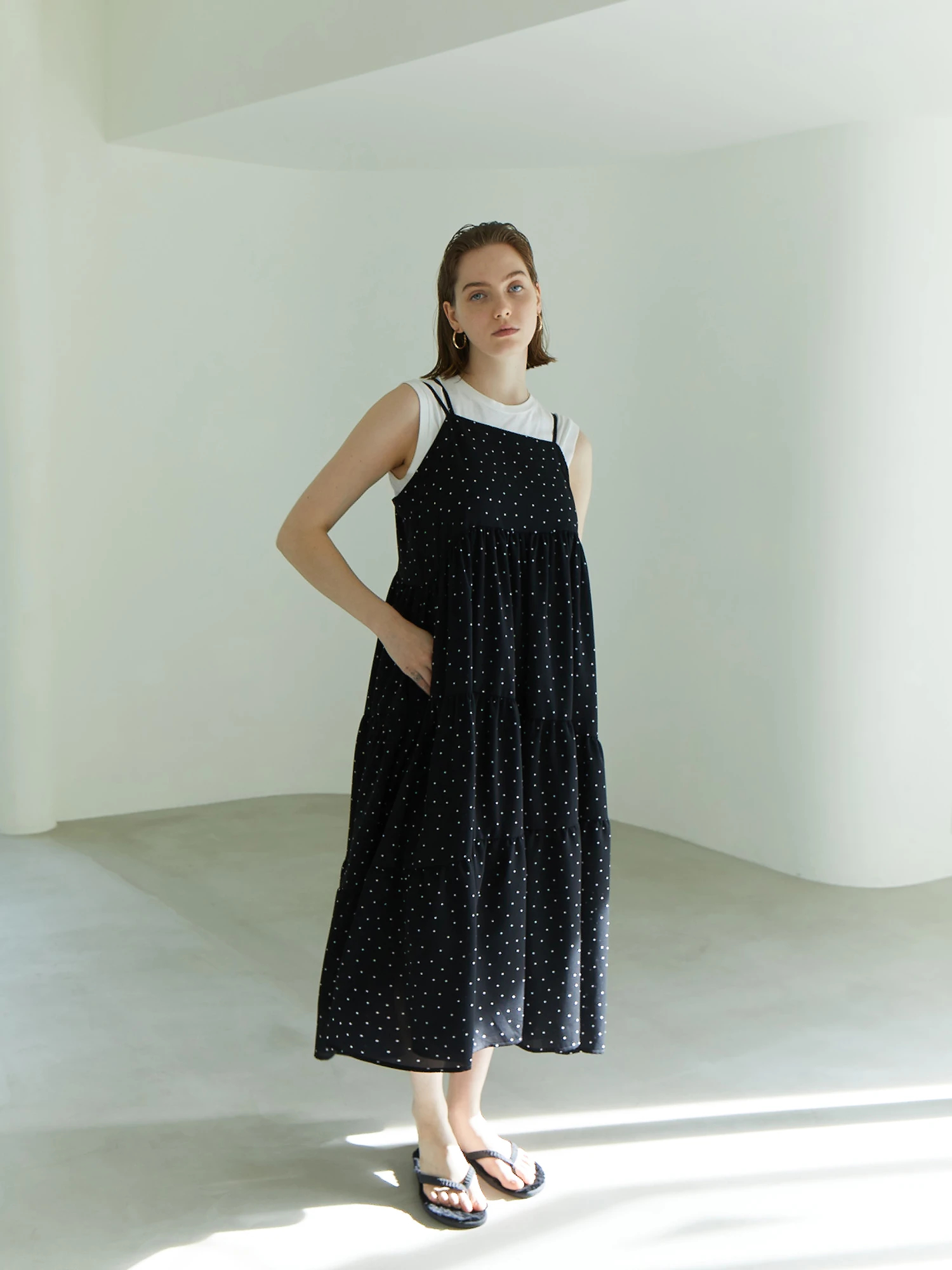 SelfPortrait セルフポートレート ドット メッシュドレス ワンピース