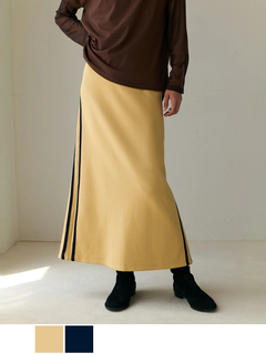 BEARDOWNS イエロー スカート S サイドラインタイトスカート / Brown&Street（ブラウンアンド