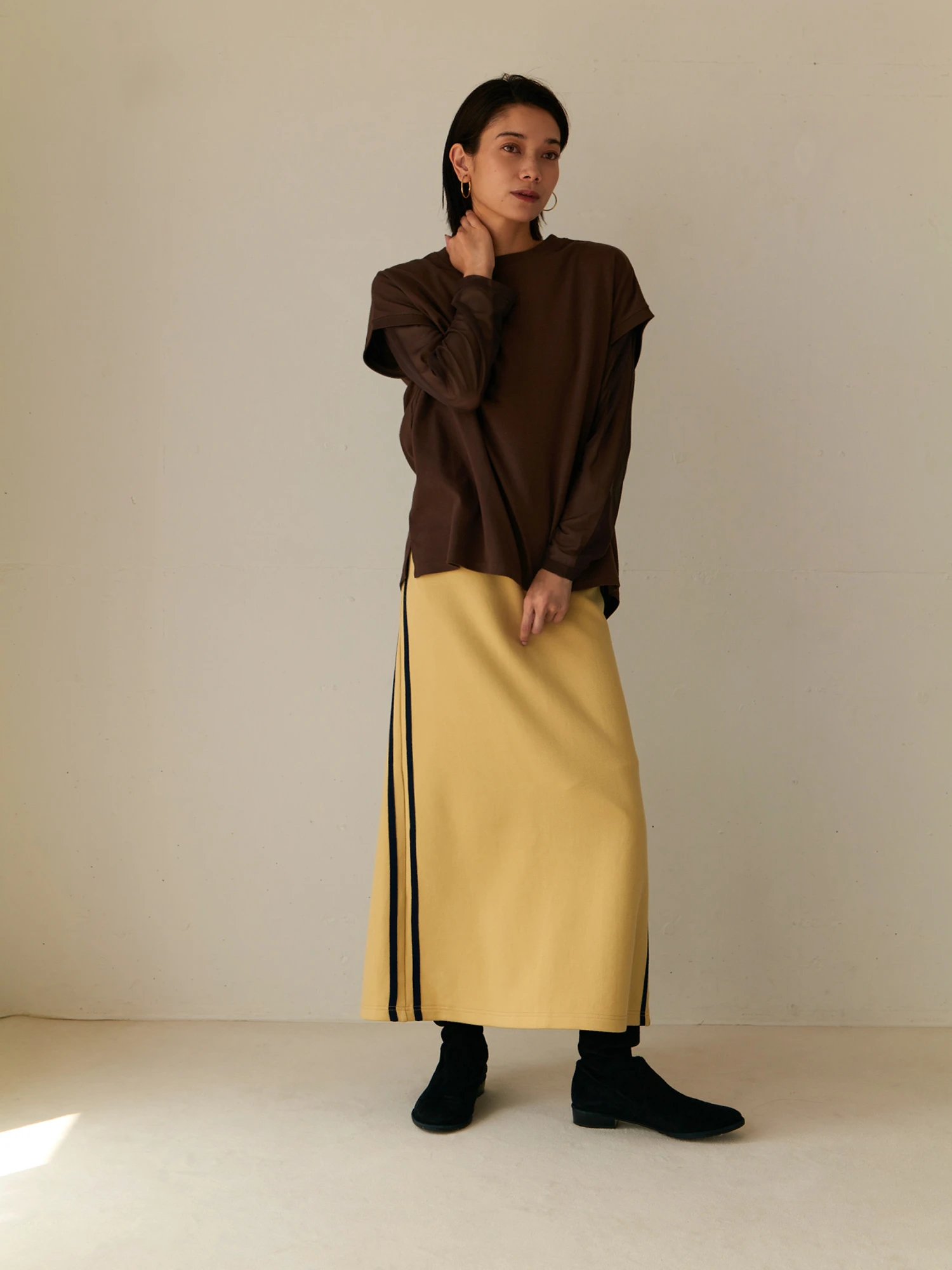 BURBERRY ブラウン タイトスカート サイズ7 新品ファッション - 【BURBERRY BLUE LABEL 】タイトスカート7号