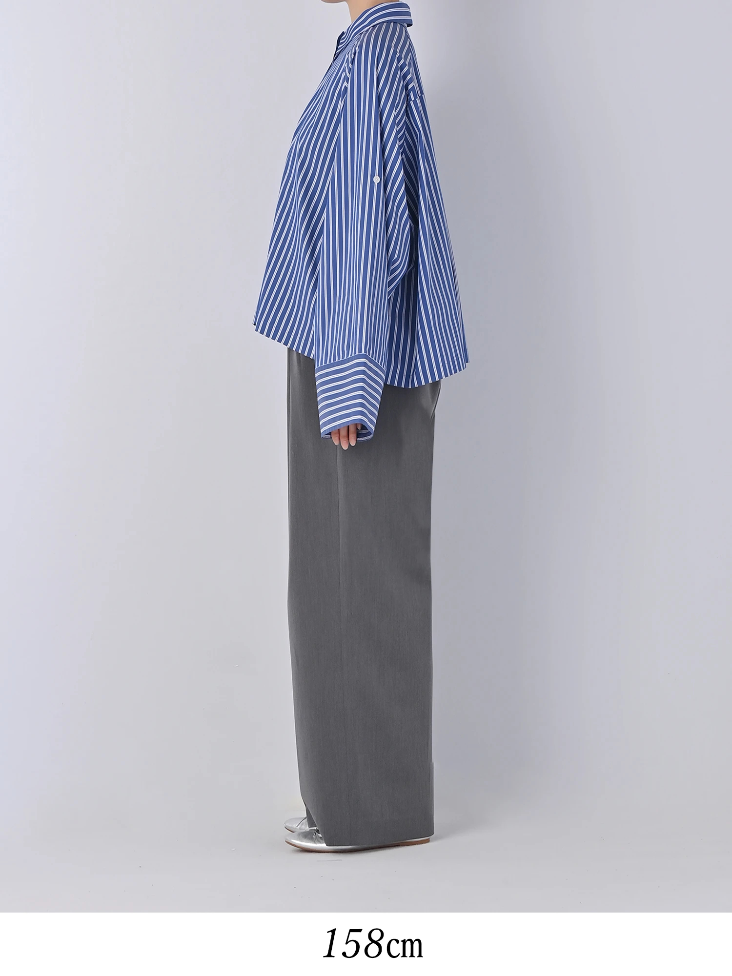 ストライプクロップドシャツ / Brown&Street（ブラウンアンド