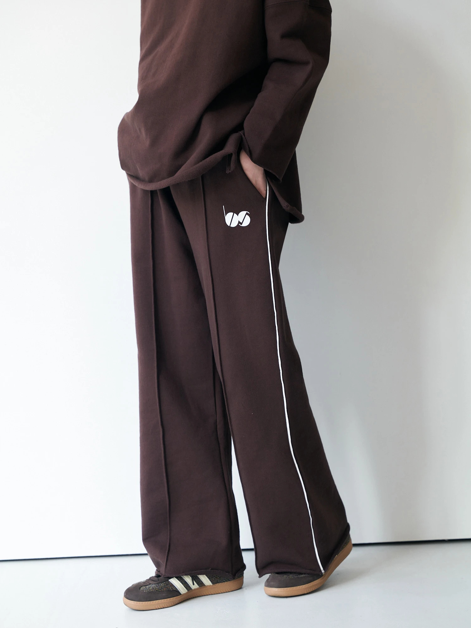 alors◇アローズ◇samパンツ◇ブラウン◇1 サテン裏毛パンツ パンツ レディース ボトムス 送料無料・再再販