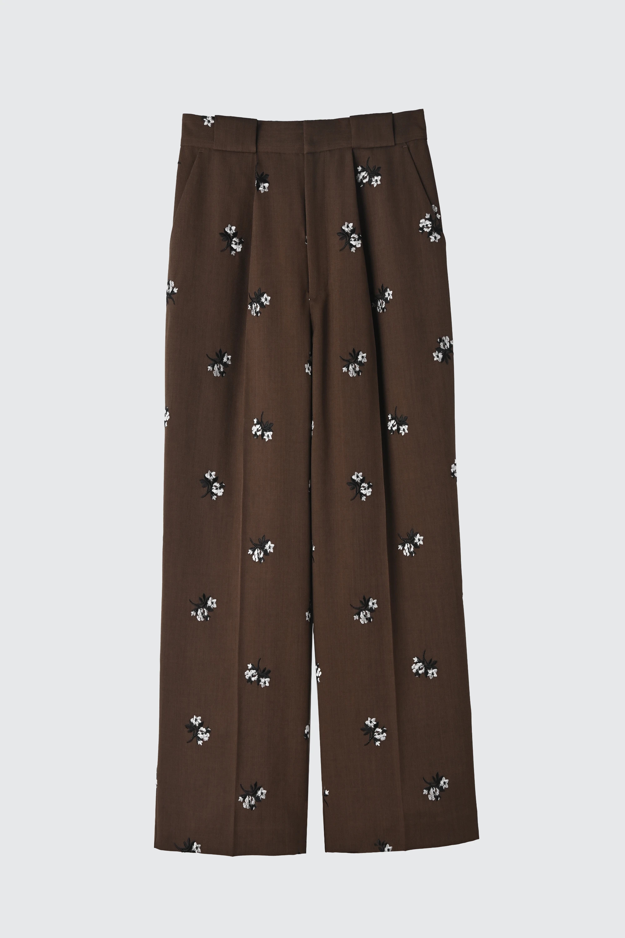 花柄刺繍テーパードパンツ / Brown&Street（ブラウンアンド