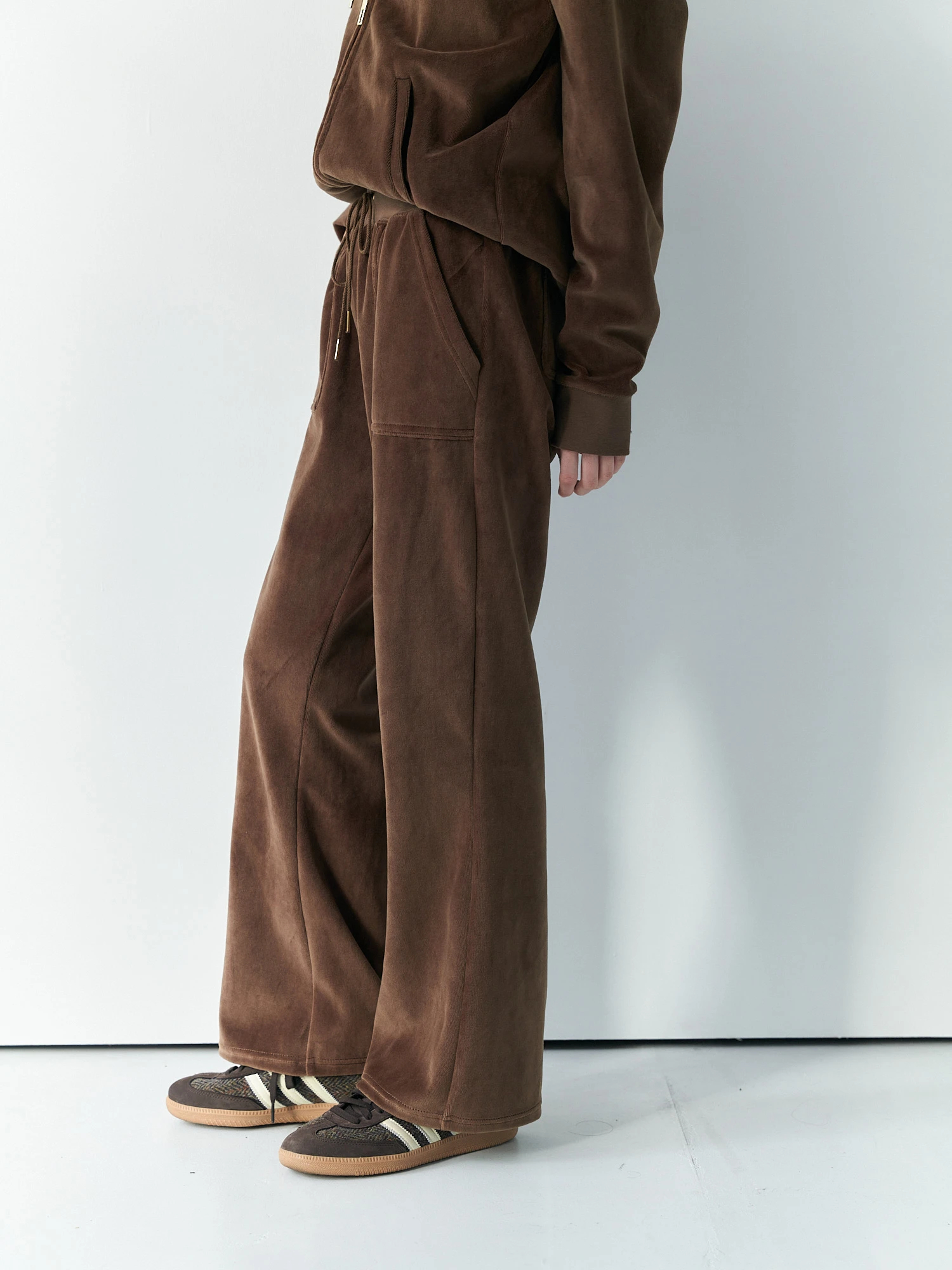 ベロアラウンジパンツ【セットアップ対応】 / Brown&Street（ブラウン