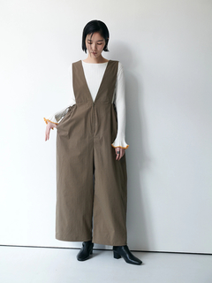 Brown&Street(ブラウンアンドストリート) |ドロストVネックオールインワン
