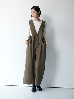 Brown&Street(ブラウンアンドストリート) |ドロストVネックオールインワン
