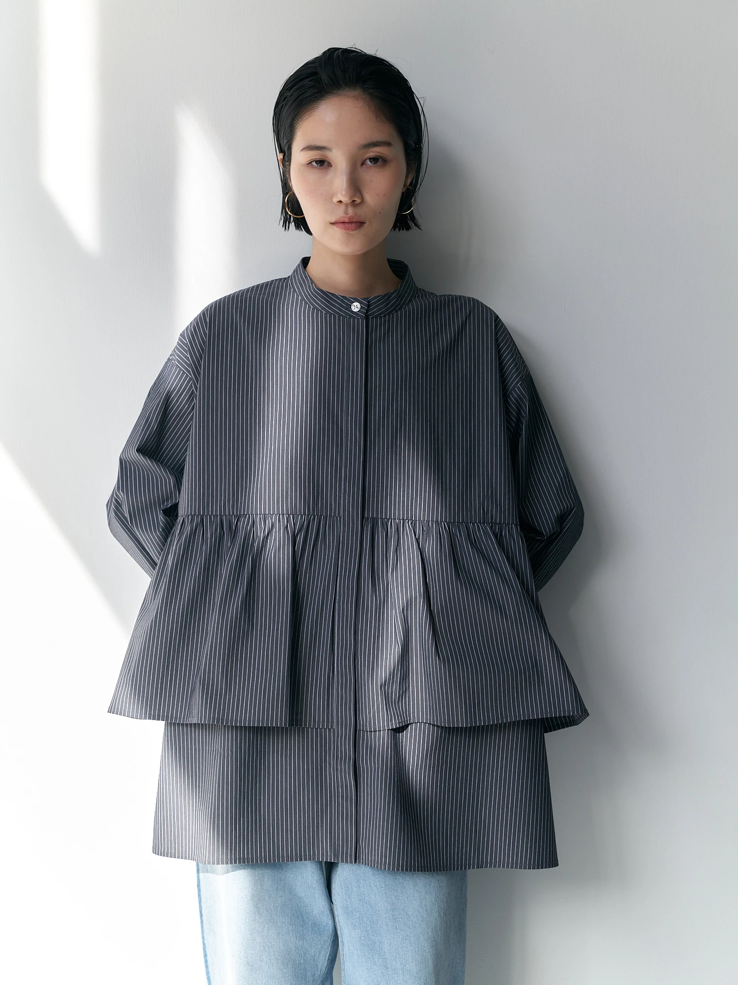 ストライプティアードシャツ / Brown&Street（ブラウンアンド