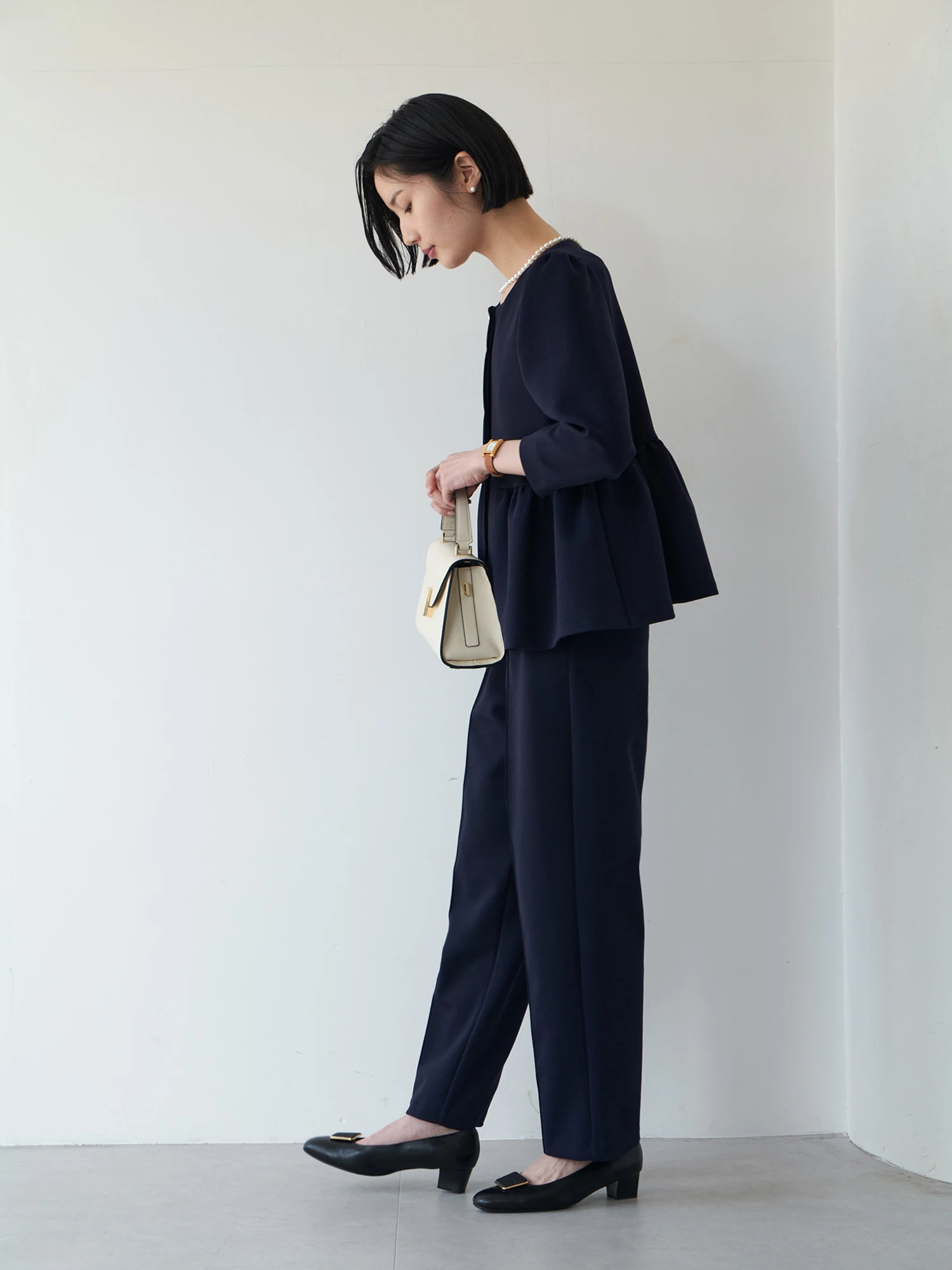 ストレッチポンチテーパードパンツ【セットアップ対応