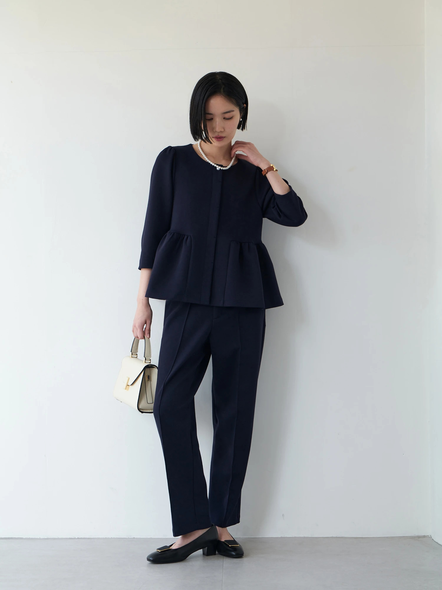 ストレッチポンチテーパードパンツ【セットアップ対応