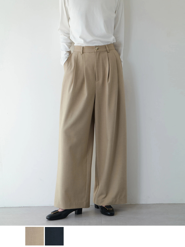 Brown&Street(ブラウンアンドストリート) |エフォートレスワイドパンツ【セットアップ対応】