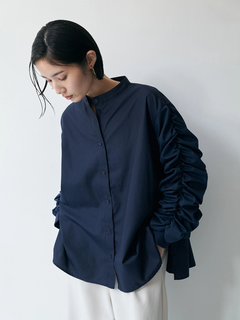 Brown&Street(ブラウンアンドストリート) |シャーリングスリーブシャツ