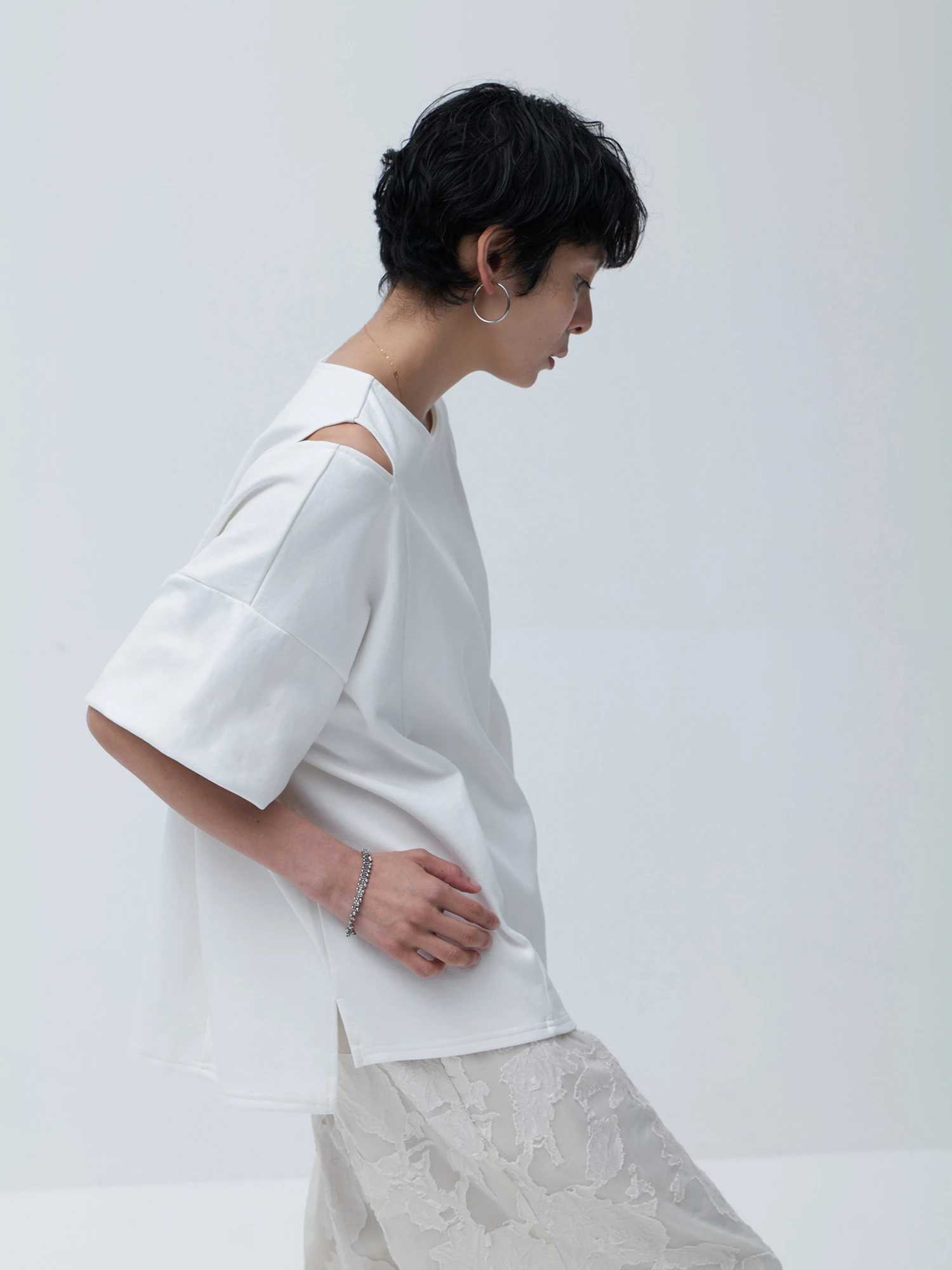 tシャツ カッティングショルダーカットソー レディース カッティングショルダーカットソー / Brown&Street（ブラウン