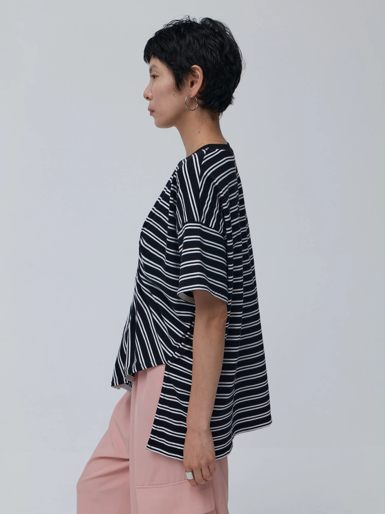 tシャツ アシンメトリーフリルペプラムボーダーカットソー レディース 楽天市場】【期間限定：3,520円→1,990円！】 ギャザー トップス