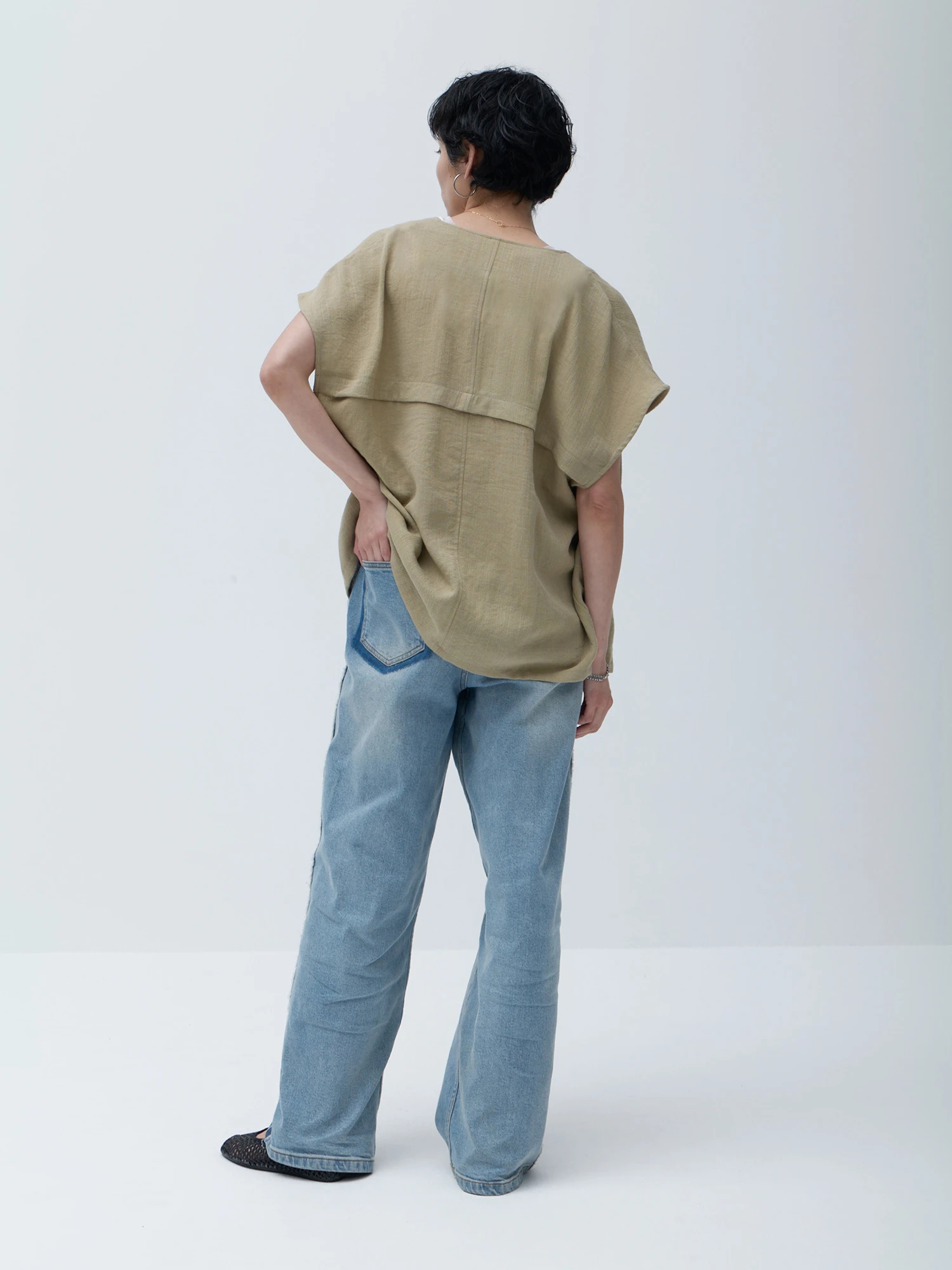 リネンライクダブルボタンベスト / Brown&Street（ブラウンアンド