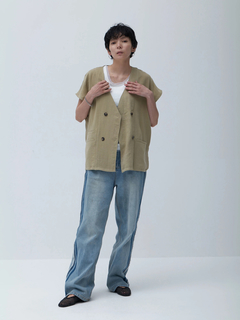 Brown&Street(ブラウンアンドストリート) |リネンライクダブルボタンベスト
