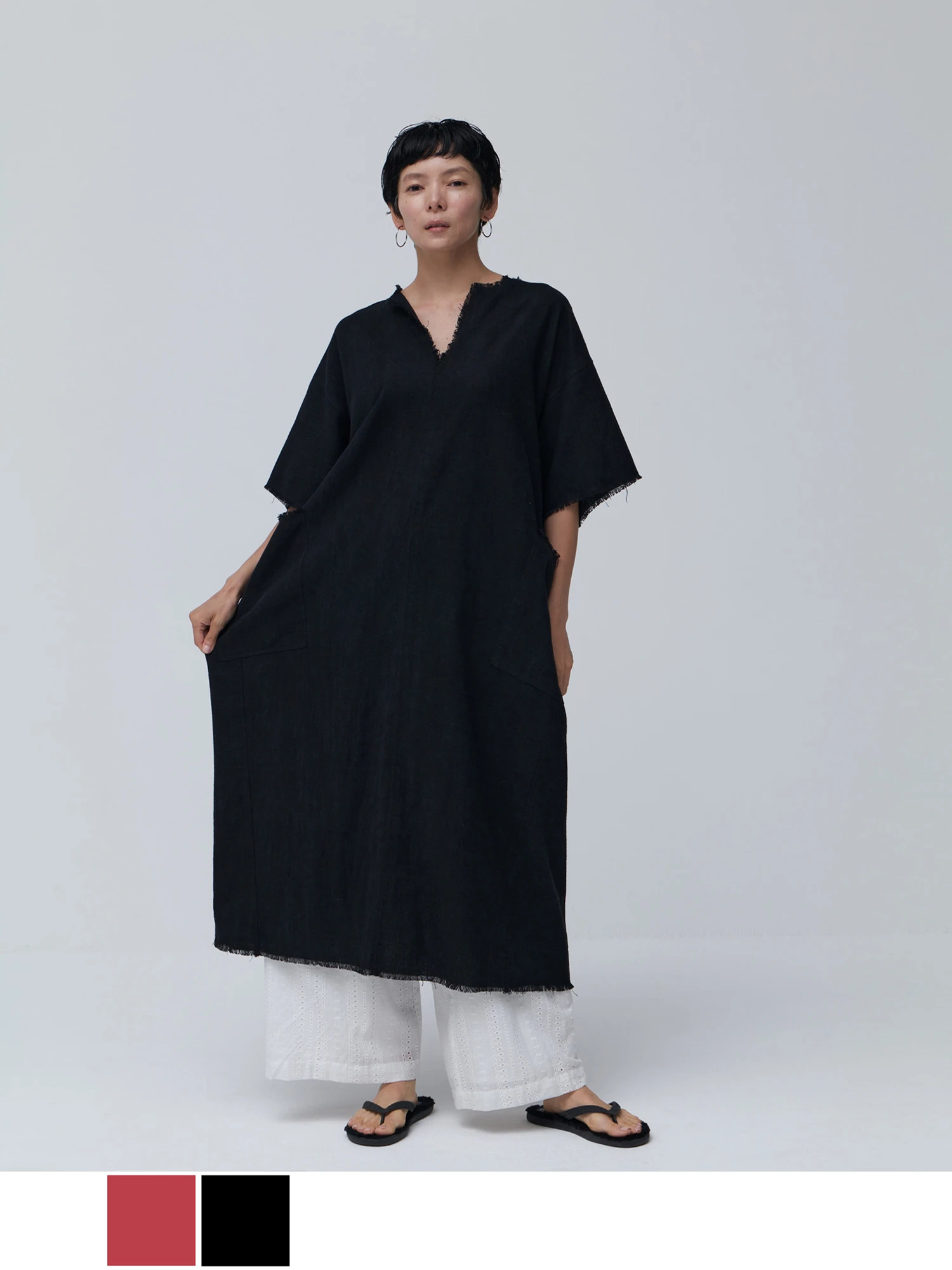 リネン混フリンジワンピース / Brown&Street（ブラウンアンド