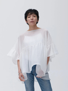 ブラウンアンドストリート Brown&Street 抜け感スキッパーシャツ （オフホワイト） シャツ・ブラウス通販 | Brown&Street ONLINE