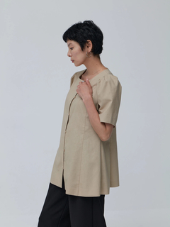 Brown&Street(ブラウンアンドストリート) |リネン混ウエストライントップス