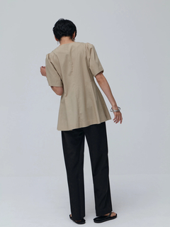 Brown&Street(ブラウンアンドストリート) |リネン混ウエストライントップス