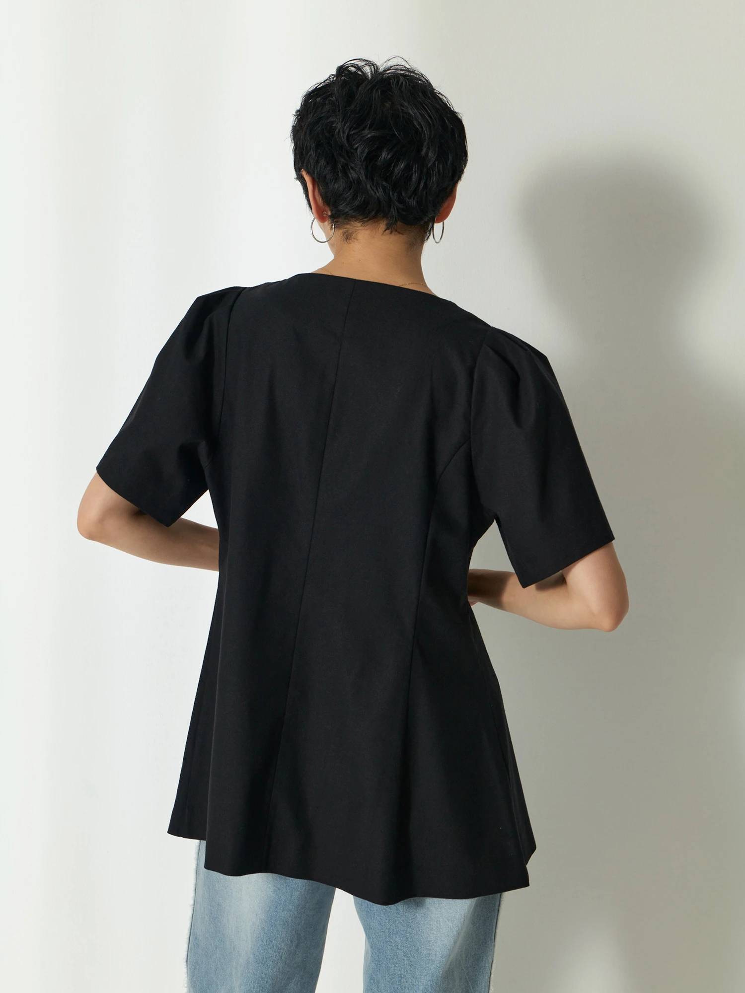 リネン混ウエストライントップス / Brown&Street（ブラウン