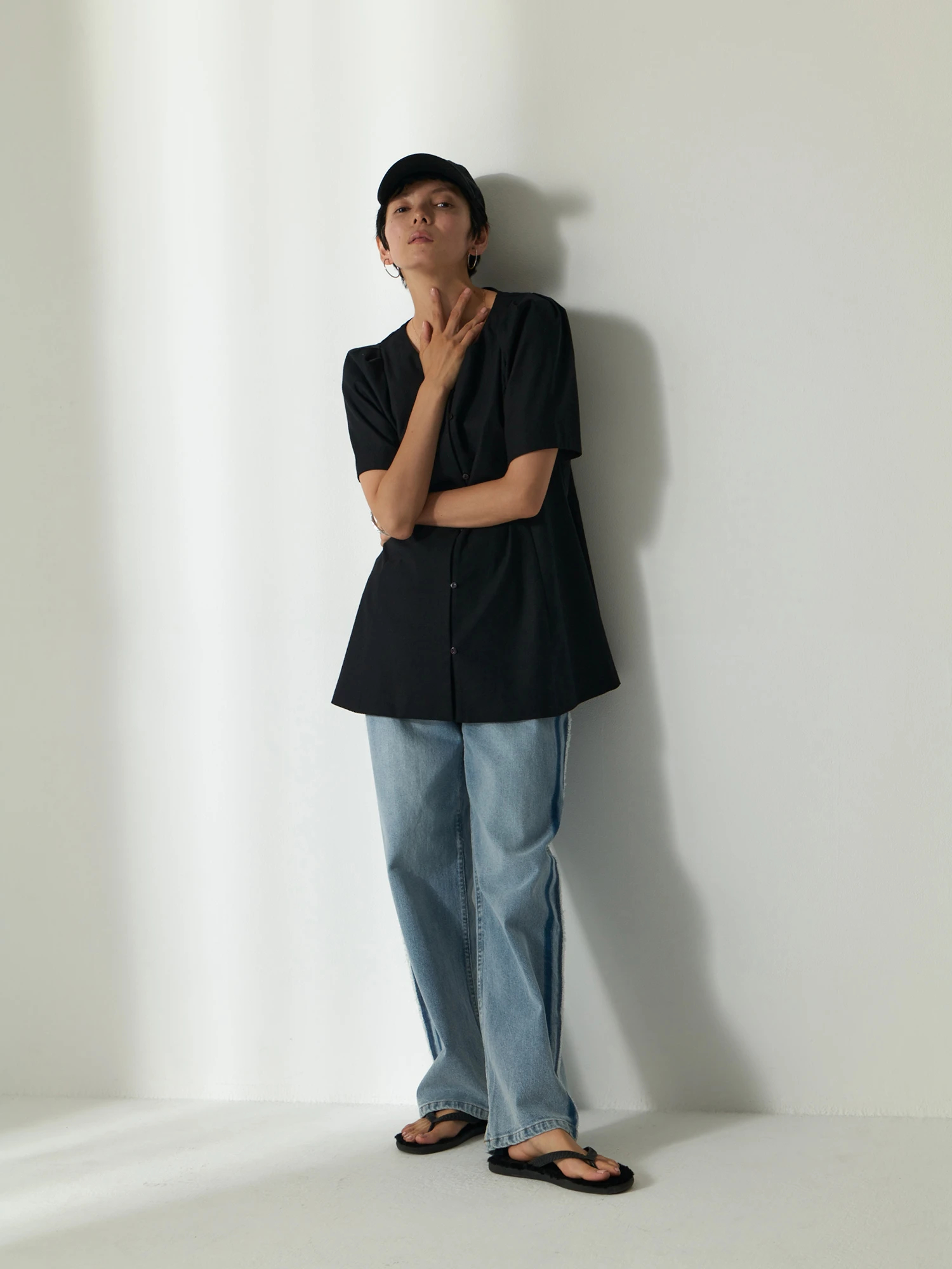 リネン混ウエストライントップス / Brown&Street（ブラウンアンド