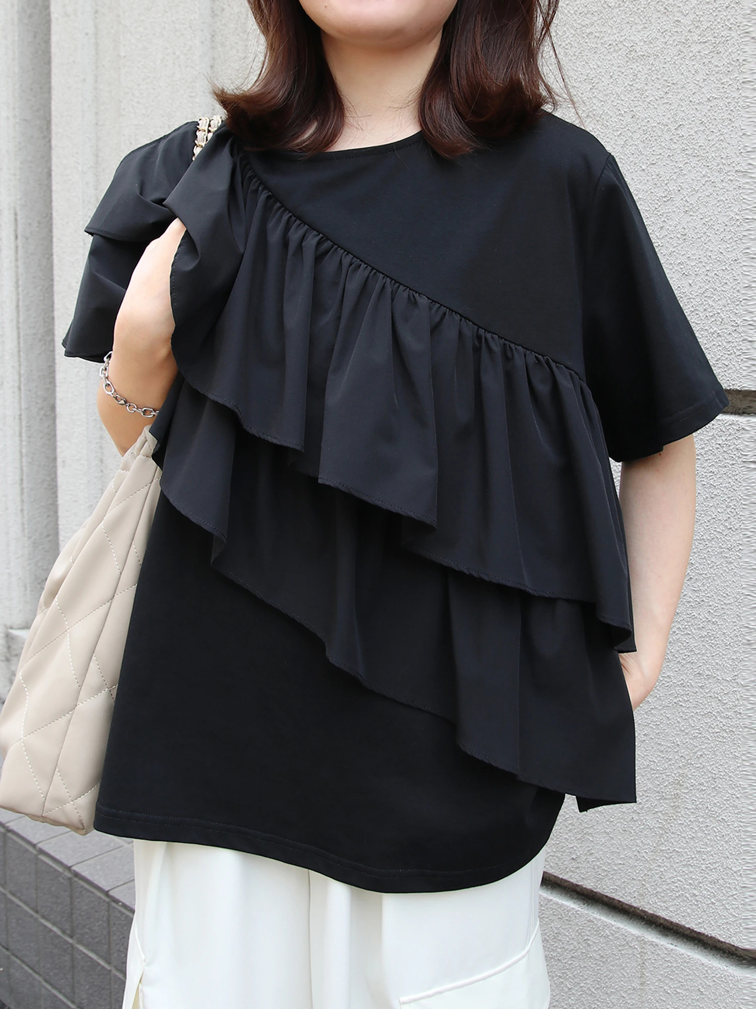 トップス smile アシンメトリーフリルトップス / Brown&Street（ブラウンアンド