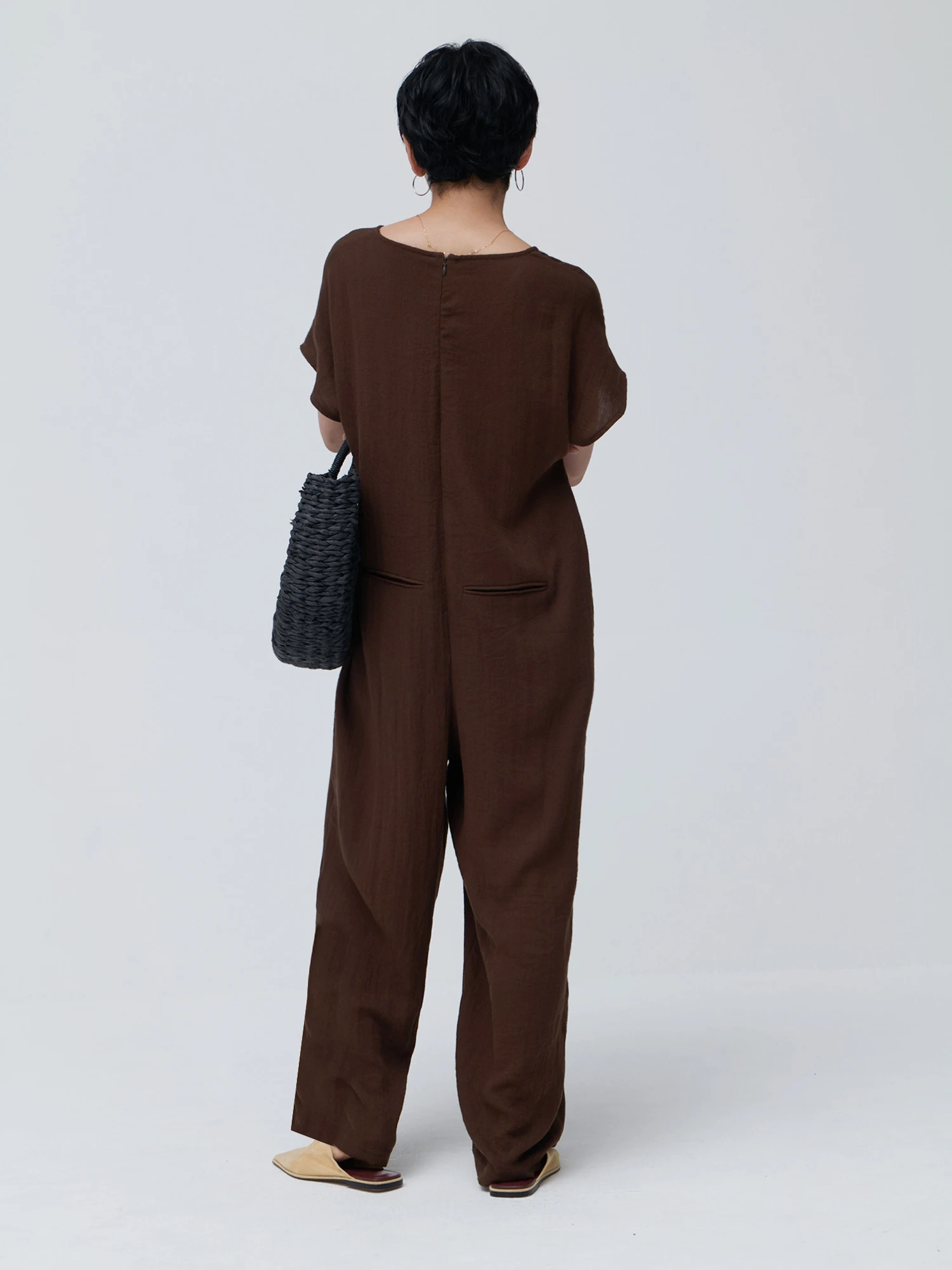 ADORE ブラウンノースリーブオールインワン ADORE ブラウンノースリーブオールインワン