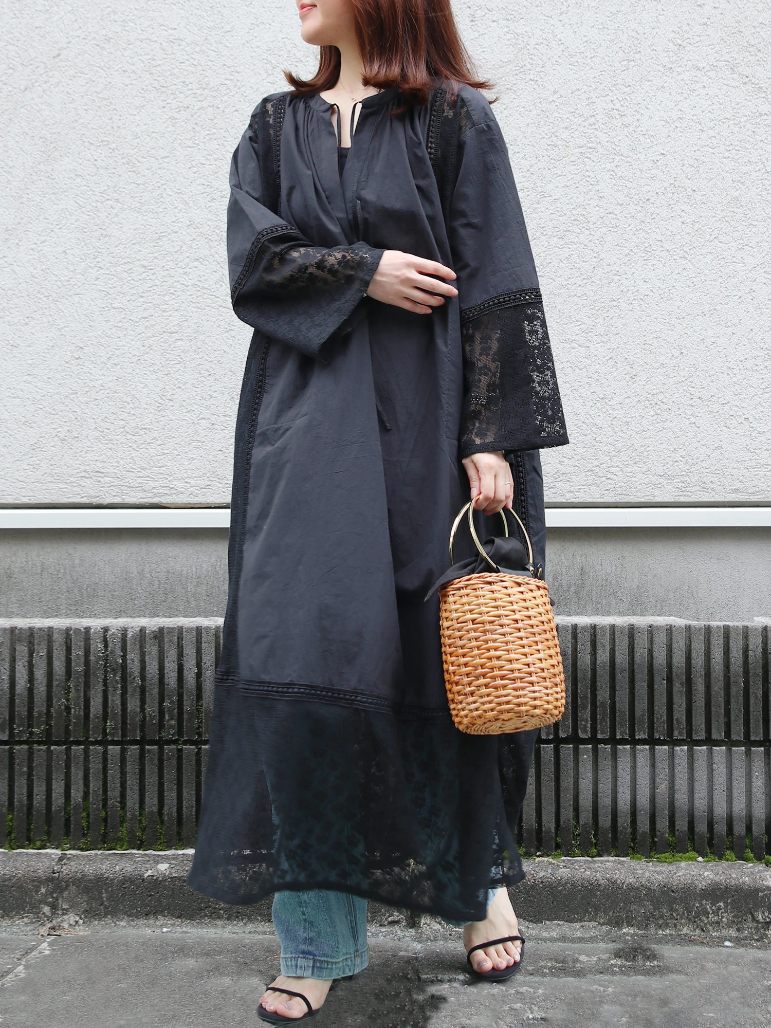 レースコンビロングワンピース / Brown&Street（ブラウンアンド