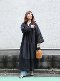 Brown&Street(ブラウンアンドストリート) |レースコンビロングワンピース