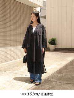 Brown&Street(ブラウンアンドストリート) |レースコンビロングワンピース