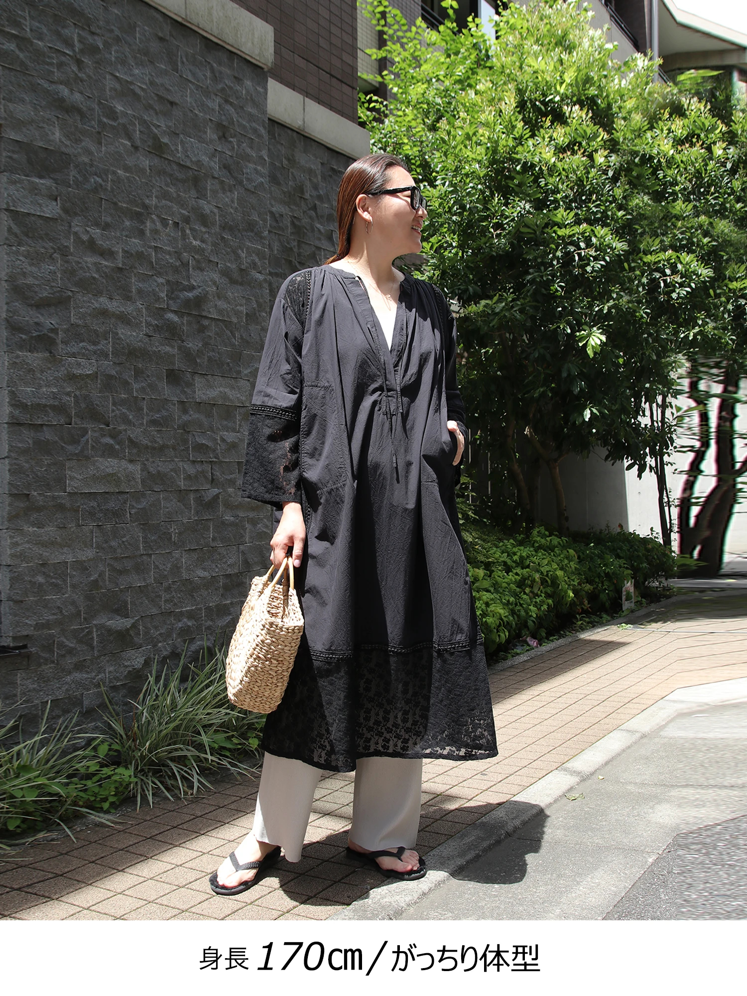 レースコンビロングワンピース / Brown&Street（ブラウンアンド