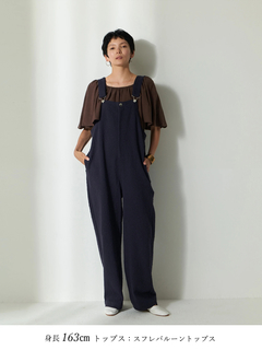 Brown&Street(ブラウンアンドストリート) |ジャガードフラワーオーバーオール