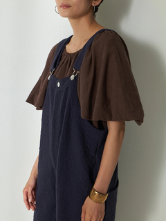 Brown&Street(ブラウンアンドストリート) |ジャガードフラワーオーバーオール