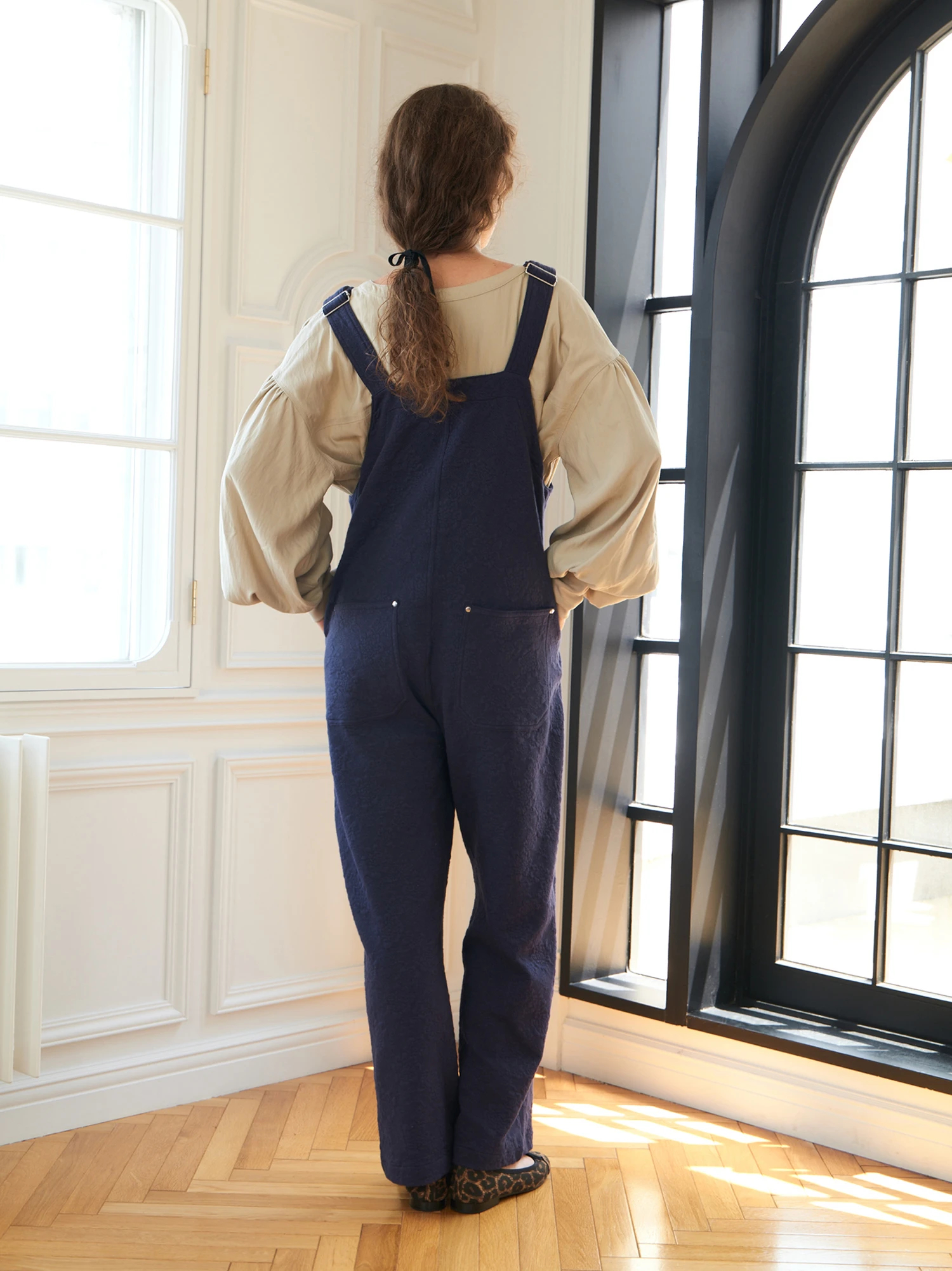 Brown and Street サロペット ジャガードフラワーオーバーオール / Brown&Street（ブラウン