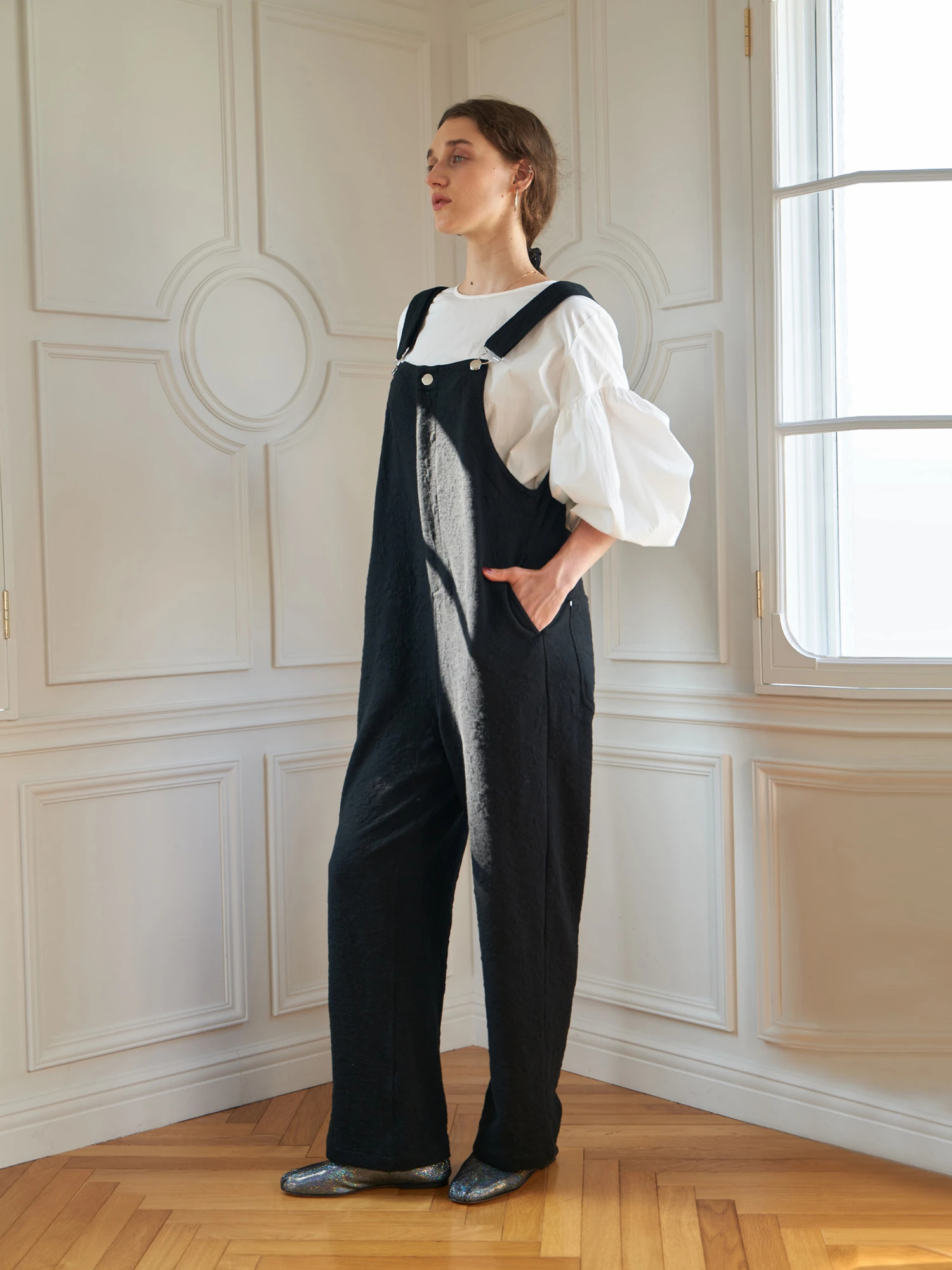 Brown and Street サロペット ジャガードフラワーオーバーオール / Brown&Street（ブラウンアンド