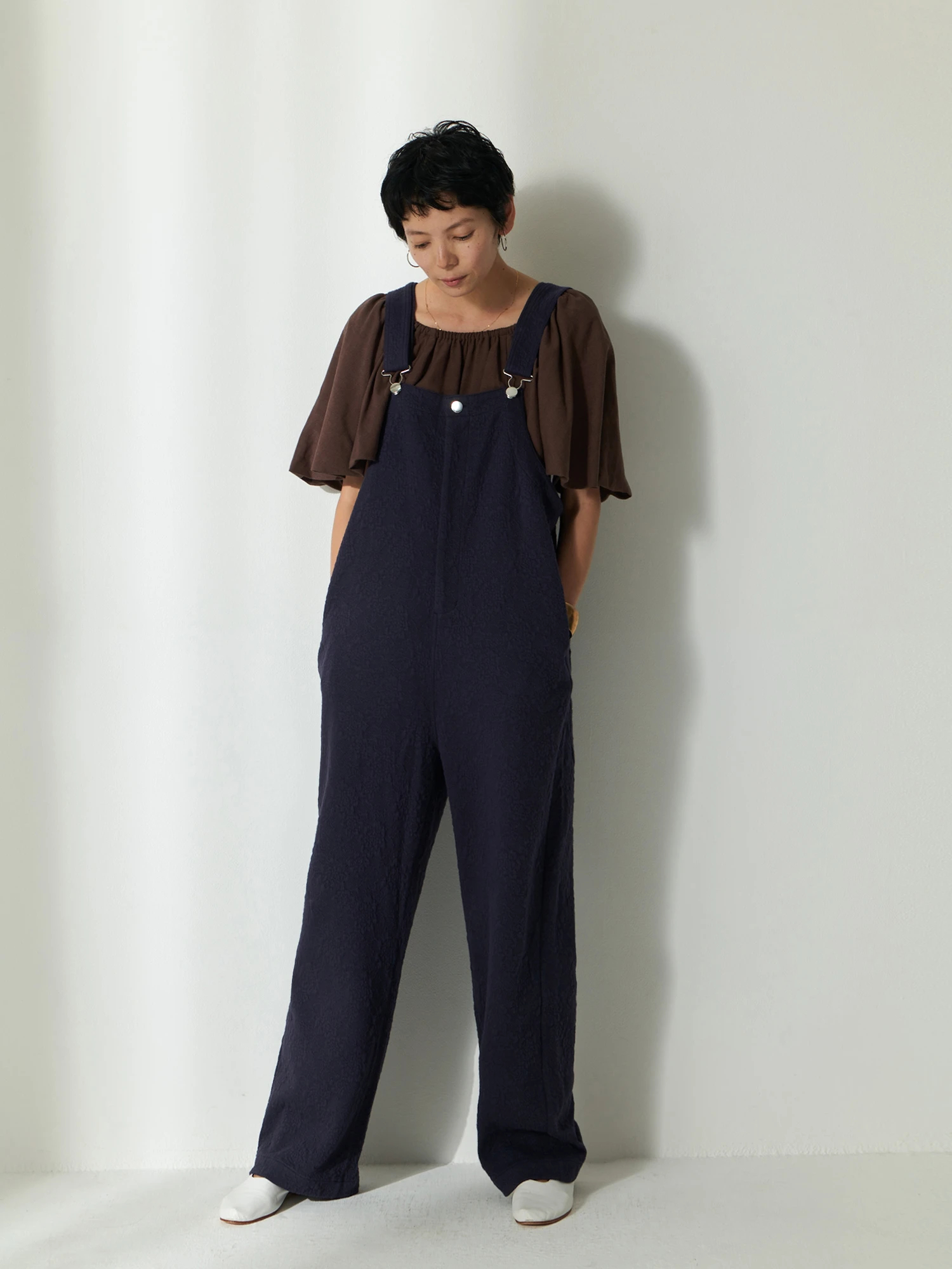 ジャガードフラワーオーバーオール / Brown&Street（ブラウン