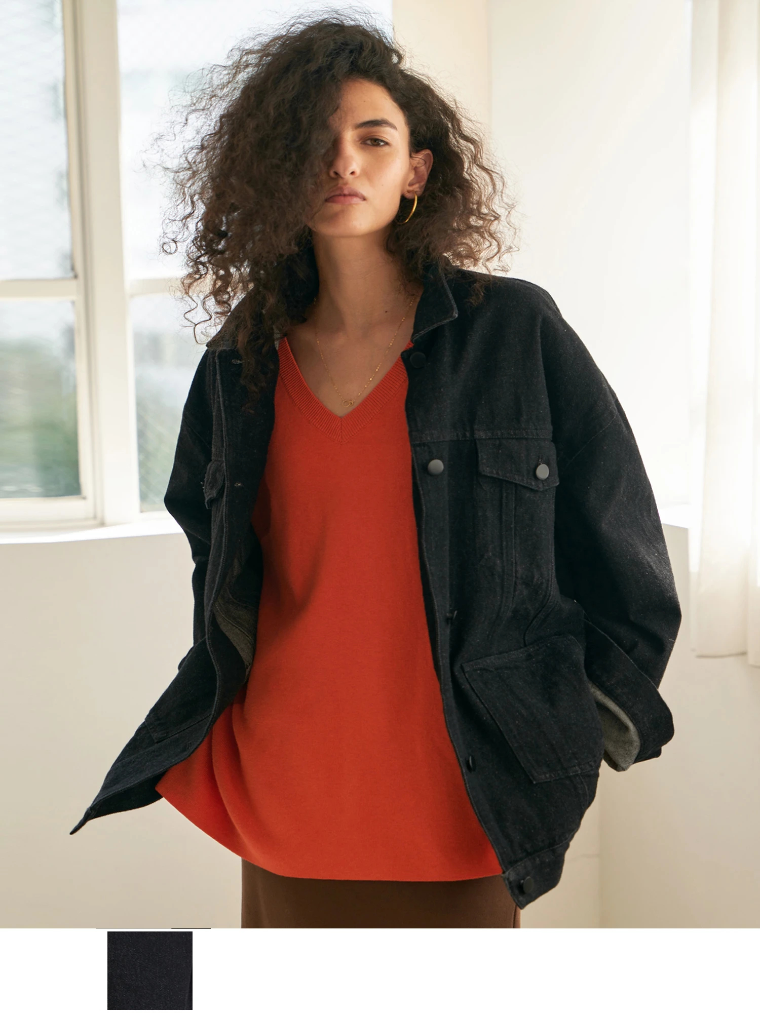 大人っぽい/体型カバー】オーバーサイズデニムジャケット