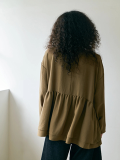 Brown&Street(ブラウンアンドストリート) |【抜け感シルエット】 キーネックペプラムトップス