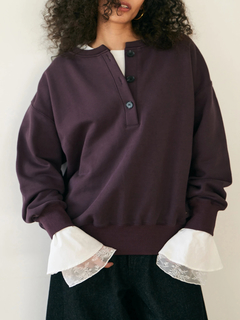 Brown&Street(ブラウンアンドストリート) |【きれいめ顔のカジュアル】ヘンリーネックスウェット