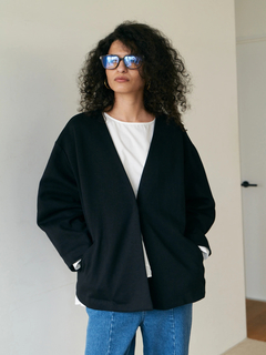 Brown&Street(ブラウンアンドストリート) |【軽やかな“大人の羽織り”】Ｖネックカットソージャケット