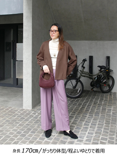 Brown&Street(ブラウンアンドストリート) |【軽やかな“大人の羽織り”】Ｖネックカットソージャケット