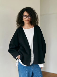 Brown&Street(ブラウンアンドストリート) |【軽やかな“大人の羽織り”】Ｖネックカットソージャケット