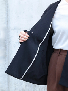 Brown&Street(ブラウンアンドストリート) |【軽やかな“大人の羽織り”】Ｖネックカットソージャケット