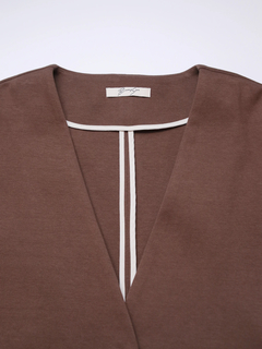 Brown&Street(ブラウンアンドストリート) |【軽やかな“大人の羽織り”】Ｖネックカットソージャケット