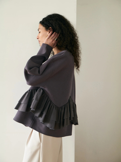 Brown&Street(ブラウンアンドストリート) |【着映え・腰回りカバー】フリルポンチジャケット