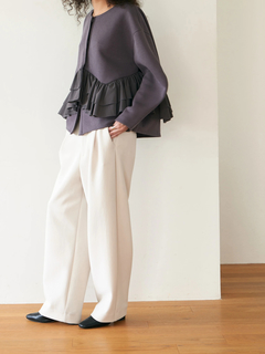 Brown&Street(ブラウンアンドストリート) |【着映え・腰回りカバー】フリルポンチジャケット