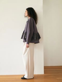 Brown&Street(ブラウンアンドストリート) |【着映え・腰回りカバー】フリルポンチジャケット