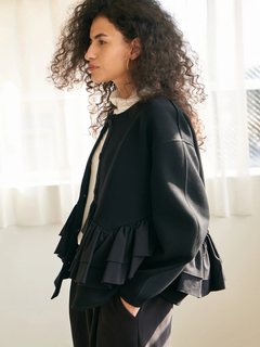 Brown&Street(ブラウンアンドストリート) |【着映え・腰回りカバー】フリルポンチジャケット